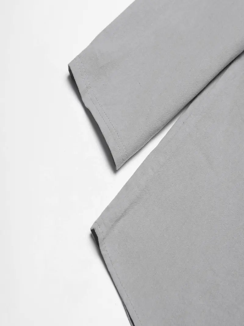 Hudson™ | Long-Sleeved Linen Shirt with Mandarin Collar