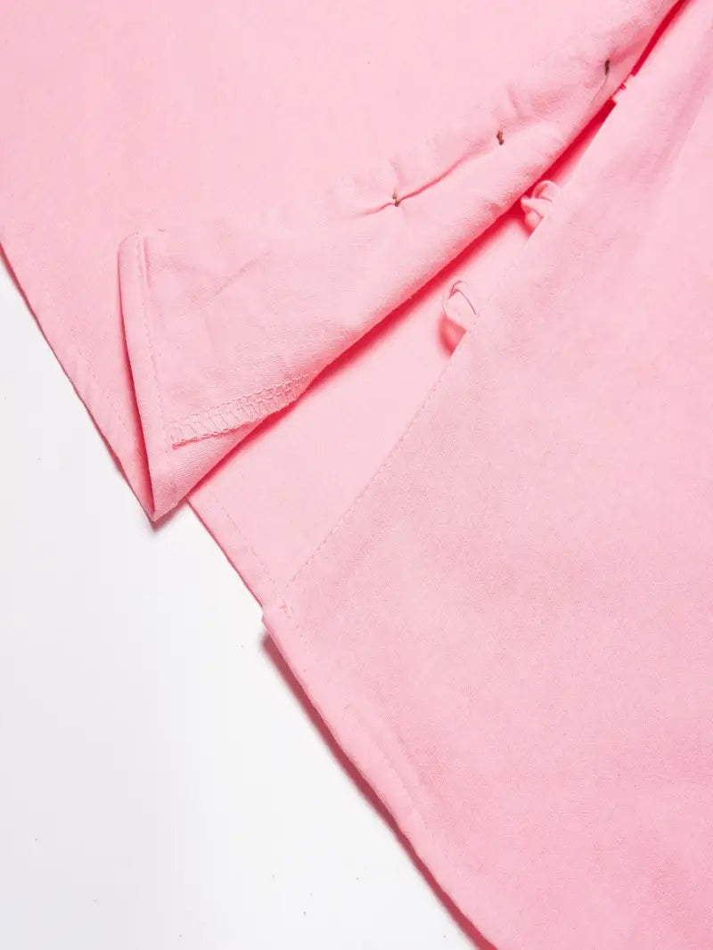 Hudson™ | Long-Sleeved Linen Shirt with Mandarin Collar