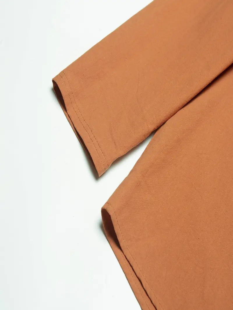 Hudson™ | Long-Sleeved Linen Shirt with Mandarin Collar