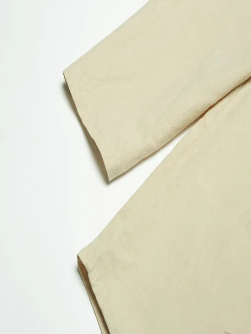 Hudson™ | Long-Sleeved Linen Shirt with Mandarin Collar