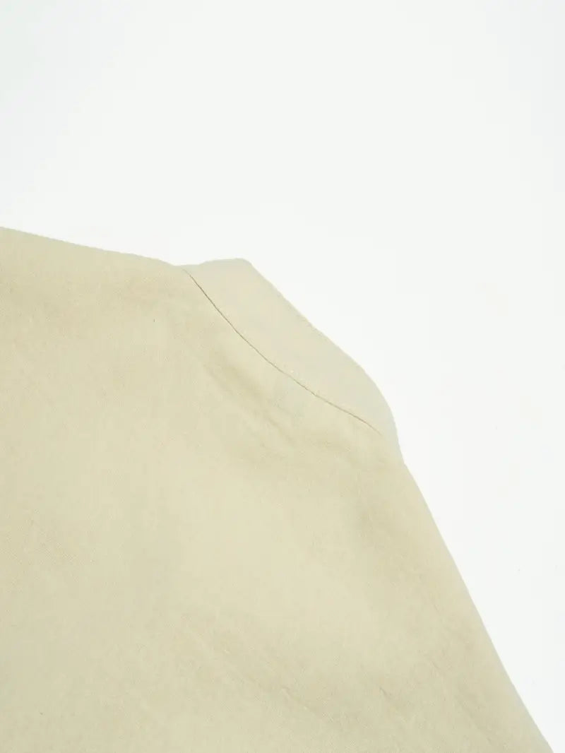 Hudson™ | Long-Sleeved Linen Shirt with Mandarin Collar