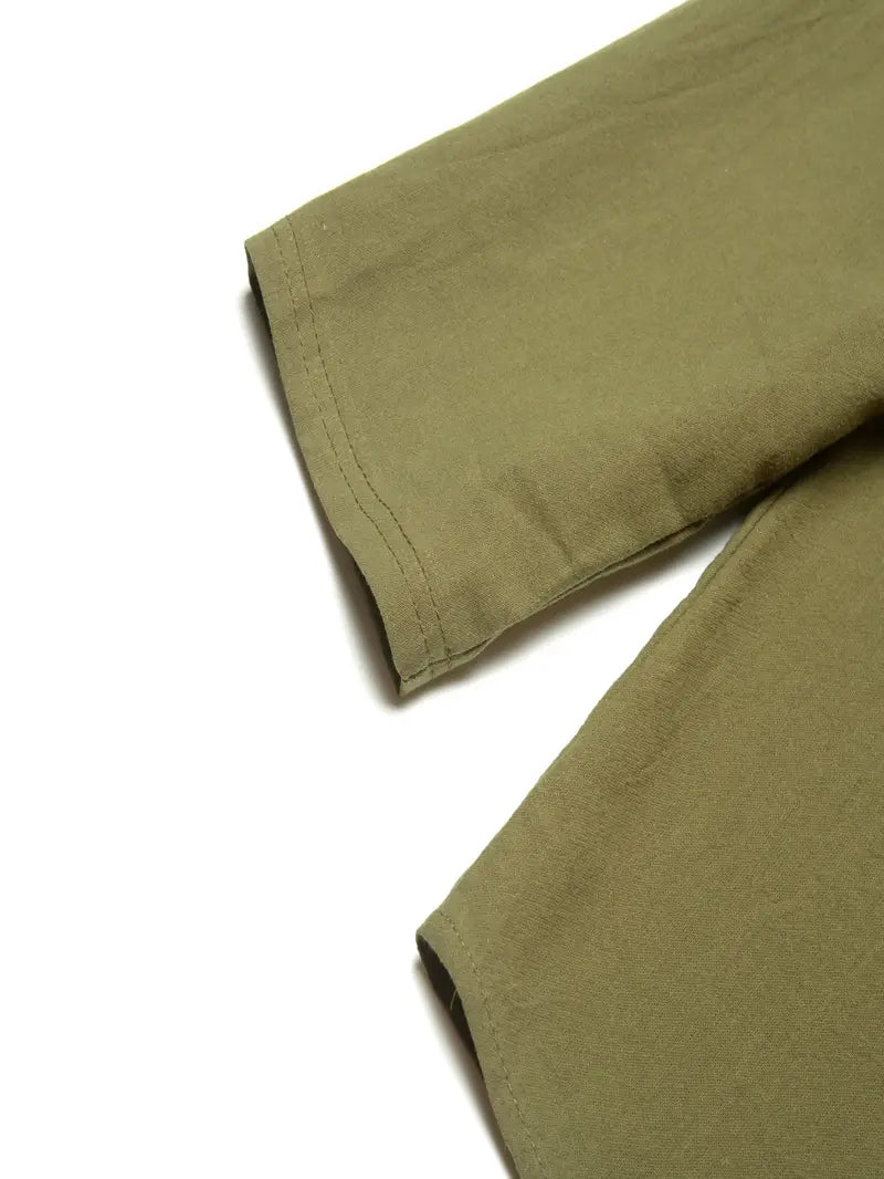 Hudson™ | Long-Sleeved Linen Shirt with Mandarin Collar