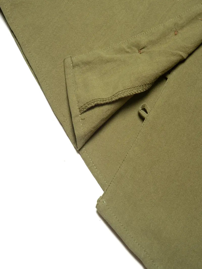 Hudson™ | Long-Sleeved Linen Shirt with Mandarin Collar