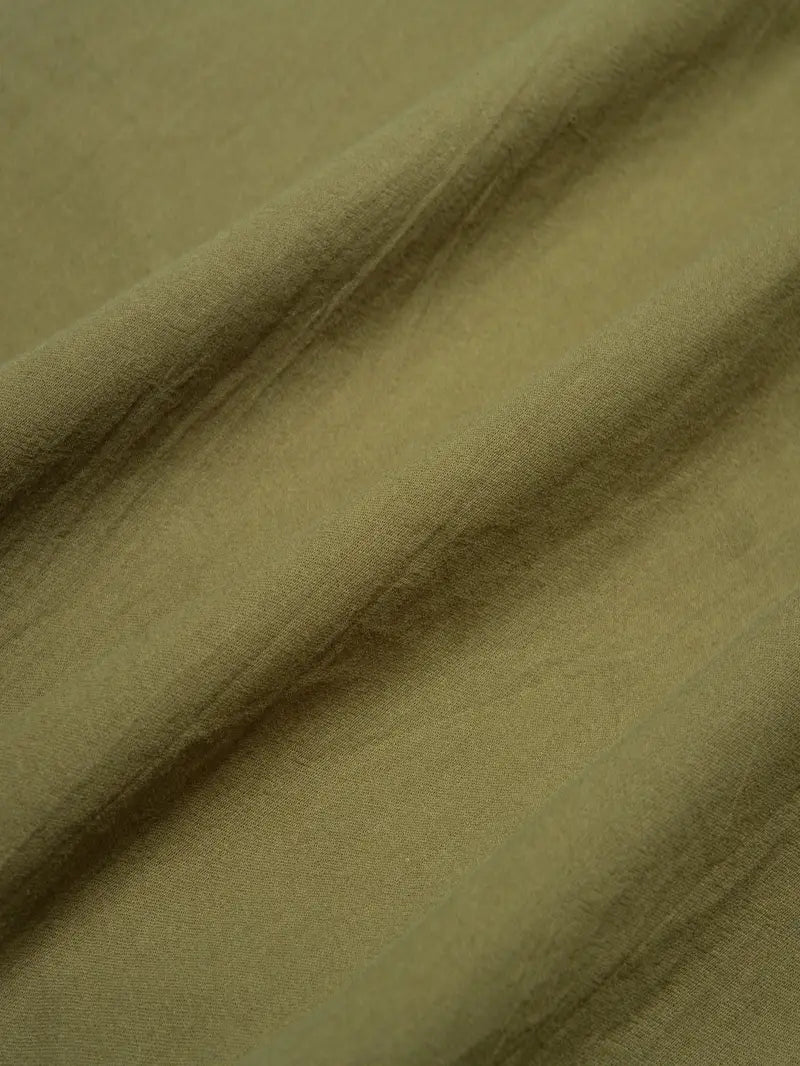 Hudson™ | Long-Sleeved Linen Shirt with Mandarin Collar