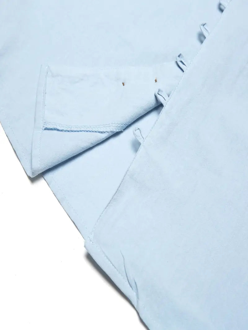 Hudson™ | Long-Sleeved Linen Shirt with Mandarin Collar