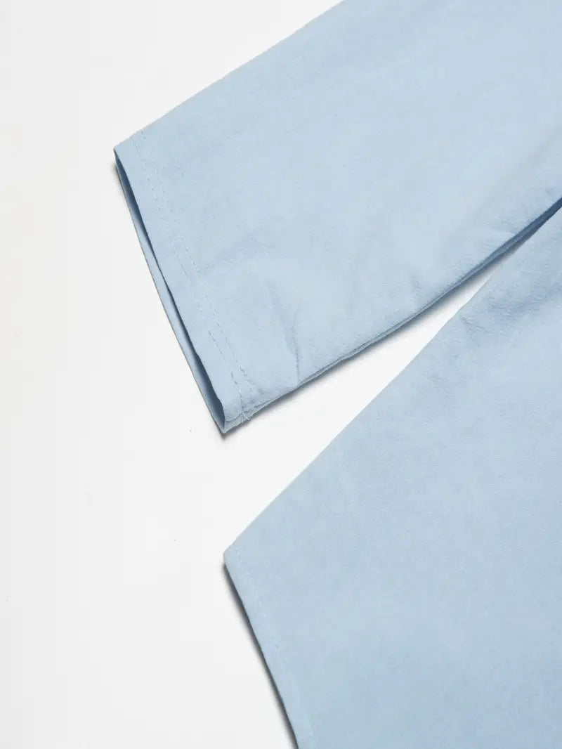 Hudson™ | Long-Sleeved Linen Shirt with Mandarin Collar
